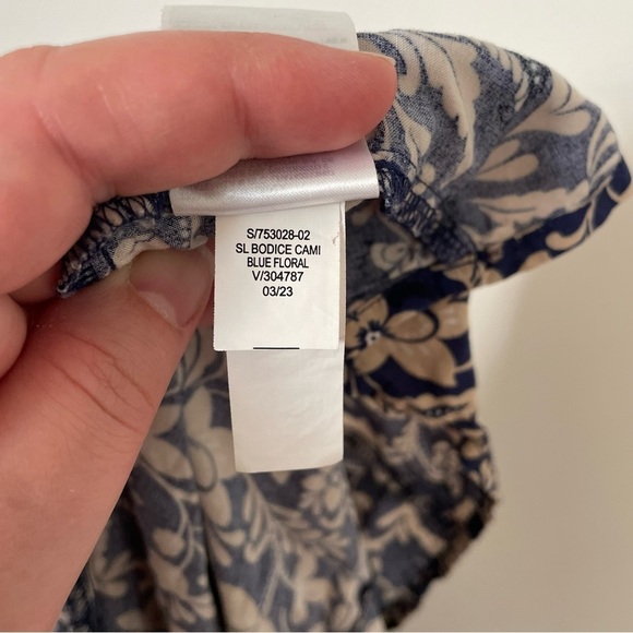 Old Navy Fit & Flare Cami Mini Dress Blue Floral Size Extra Large Tall - Picture 9 of 9